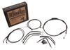 Cable and Brake Line Kits - Burly Cntrl Kit 12" Ape Blk