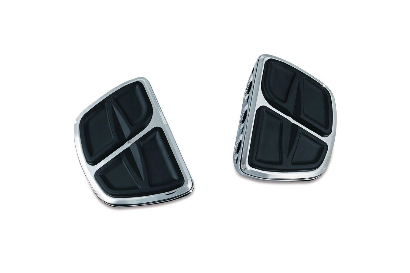 Kuryakyn Kinetic Mini Floorboards Chrome Without Adapter - Click Image to Close