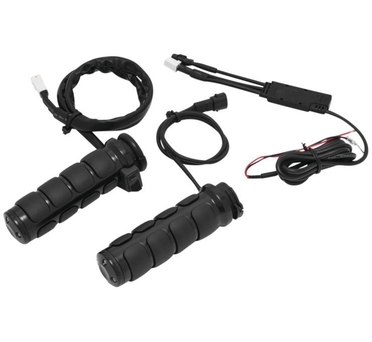 Kuryakyn Heated ISO Grips Dual Cable Gloss Black - Click Image to Close