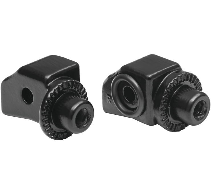 Kuryakyn Rear Footpeg Adapter Black 8938 for Twin Models - Click Image to Close
