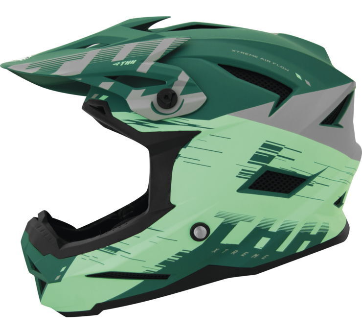 THH T-42 BMX Xtreme Helmet Turquoise/Green Medium Youth - Click Image to Close
