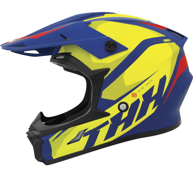THH T710X Airtech Helmet Blue/Yellow Medium - Click Image to Close