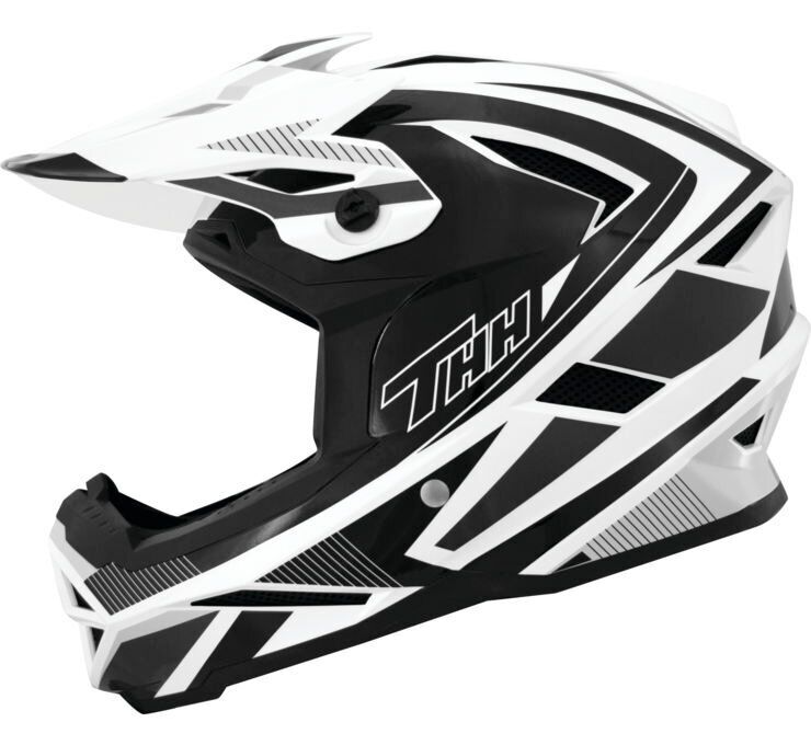 THH Helmets T-42 BMX Acceler Helmet Black/White Medium - Click Image to Close