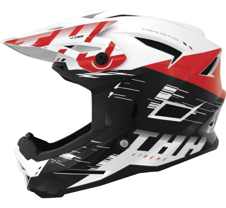 THH T-42 BMX Xtreme Helmet White/Red XL - Click Image to Close