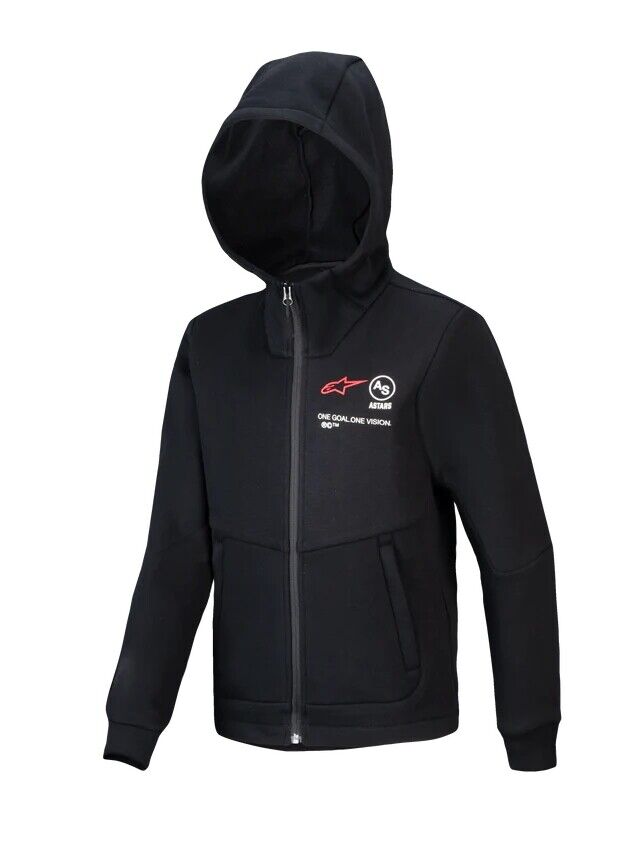 Alpinestars Youth Racer MX Fleece Hoodie Black - Size Large - Click Image to Close