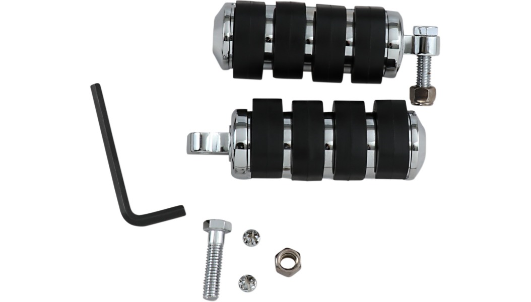 Kuryakyn ISO Pegs Large with Male Adapter Chrome Pair - Click Image to Close