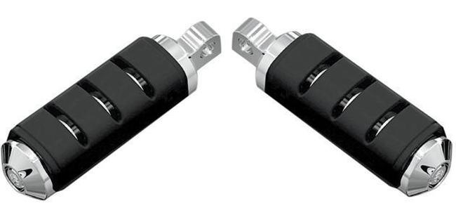 Kuryakyn Trident Small ISO Pegs Chrome with Male Mount Adapters - Click Image to Close