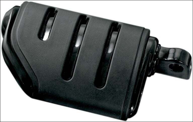 Kuryakyn Trident Dually Peg w/ Male Adapter Gloss Black Pair - Click Image to Close