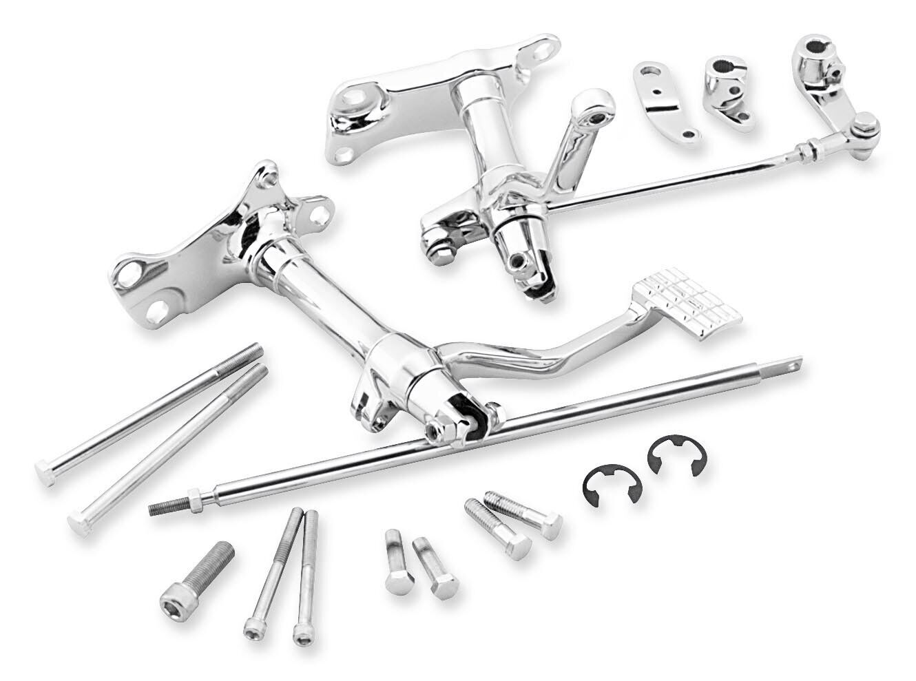 Biker's Choice Chrome Forward Controls Kit For Sportster - Click Image to Close