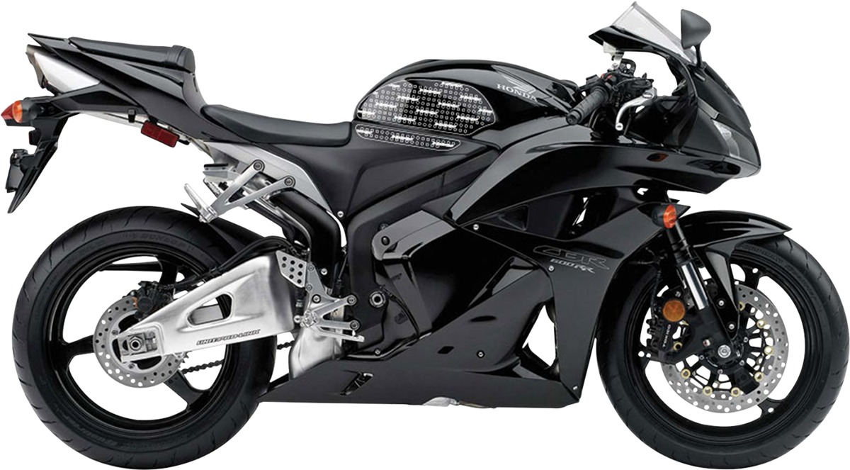 Stompgrip Tank Pad Kit Volcano Black Fits CBR600RR 2007-2012 - Click Image to Close