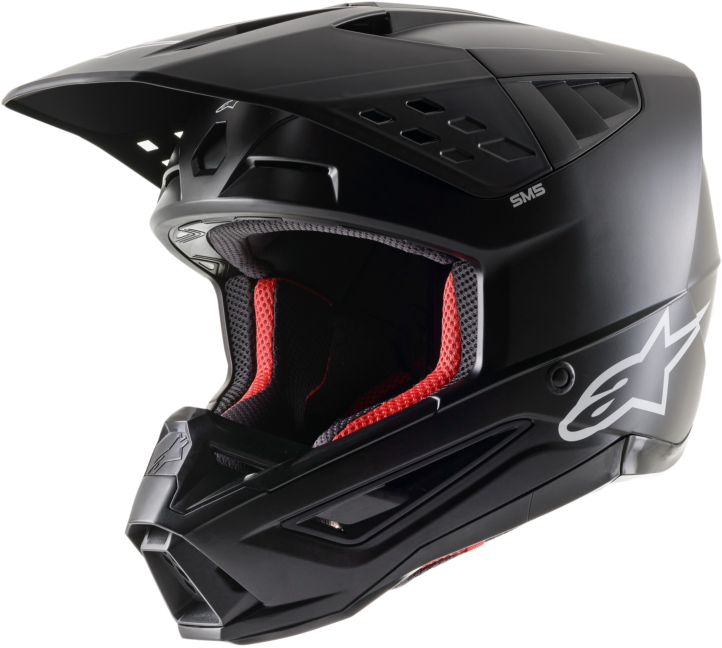 Alpinestars S-M5 Solid Helmet Matte Black XL Offroad - Matte Black XL offroad helmet by Alpinestars - Click Image to Close