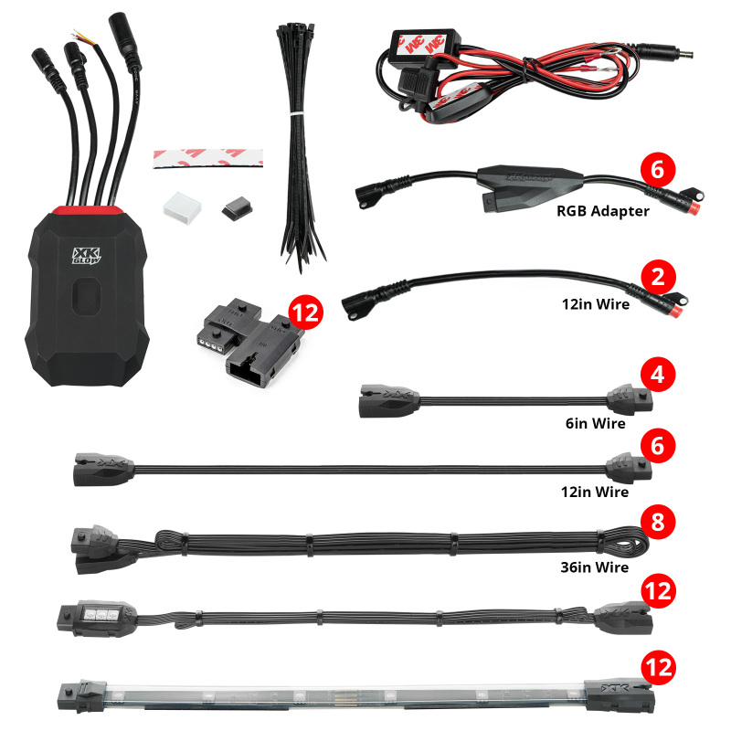 Addressable LED Motorcycle Accent Light Kit w/ App Control - XKGLOW - Click Image to Close