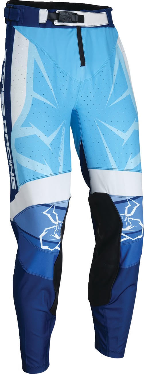 Moose Agroid Pants Blue White Size 40 Men's Offroad Racewear - Athletic fit offroad pants in blue/white, size 40 - Click Image to Close