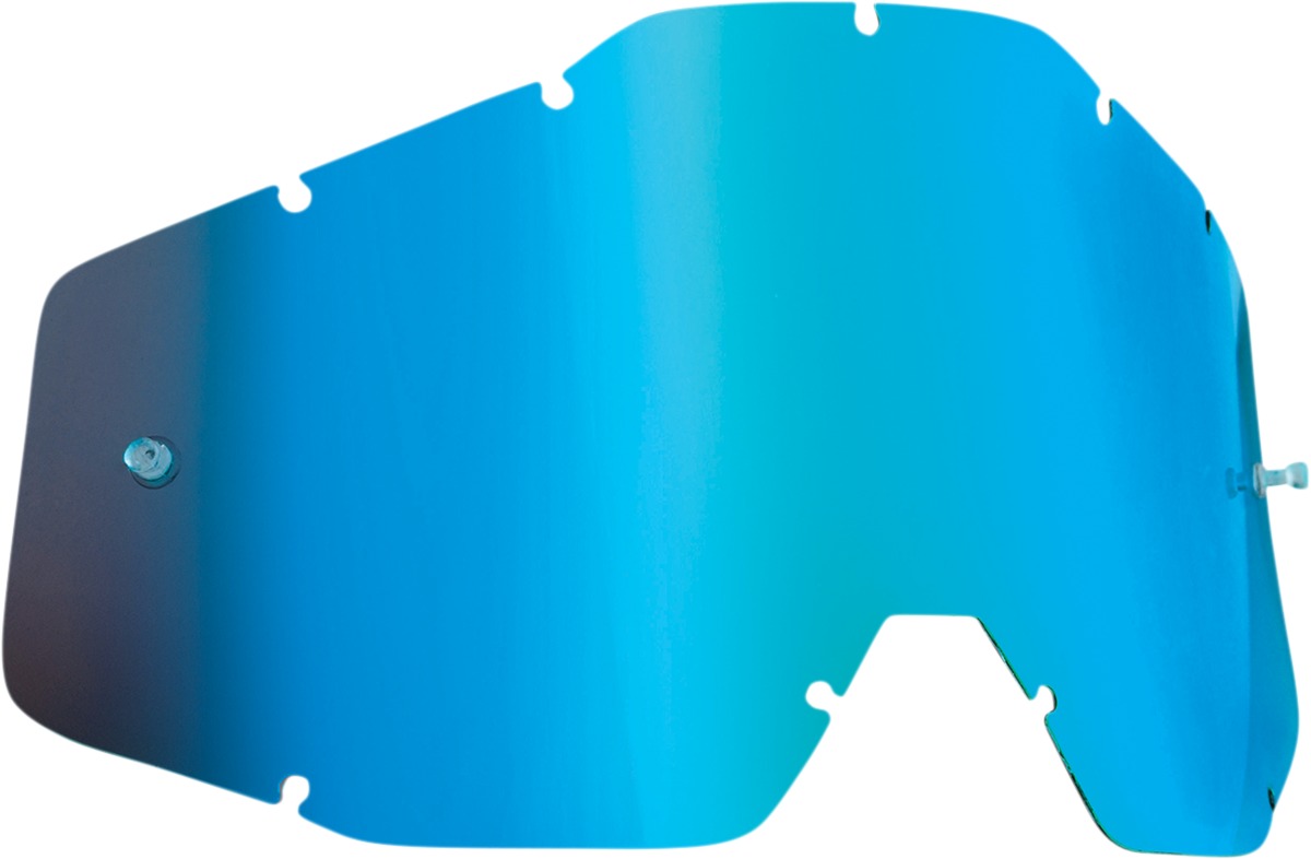 FMF Youth PowerBomb/PowerCore Goggle Lens Blue Mirror - Replacement lens for PowerCore/PowerBomb goggles - Click Image to Close