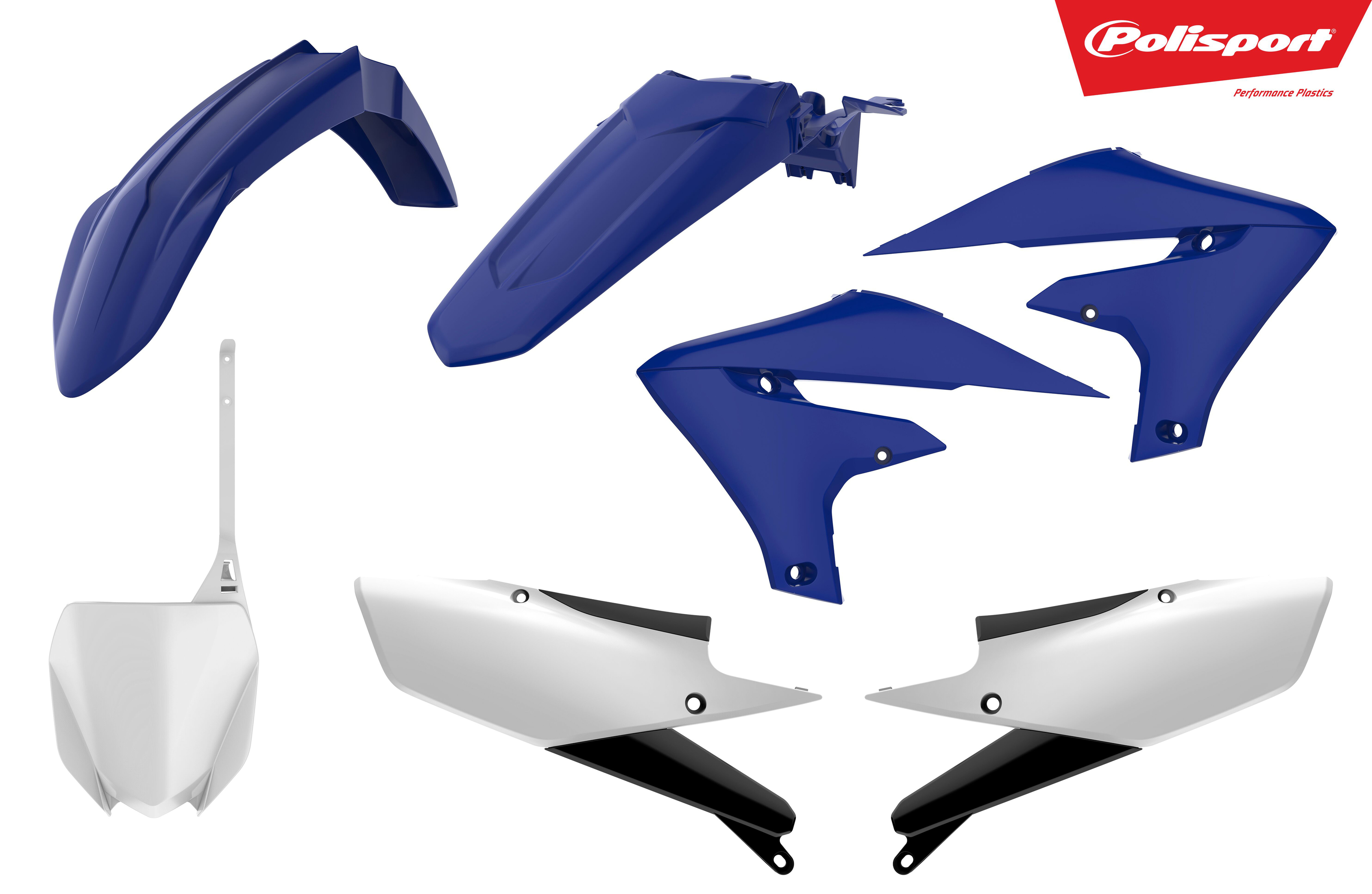 Plastic Kit - Original Blue/White/Black - For 18-21 Yamaha YZ450F 19-21 YZ250F - Click Image to Close