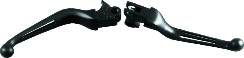 Bikers Choice Black Slotted Lever Set For 96-16 Big Twin, 96-03 XL - Click Image to Close