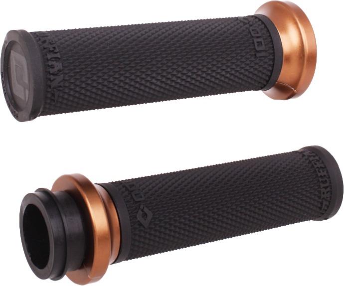 ODI Rufian Lock-On Grips Black/Bronze Throttle By Wire - Performance grips, Black/Bronze, Throttle By Wire - Click Image to Close