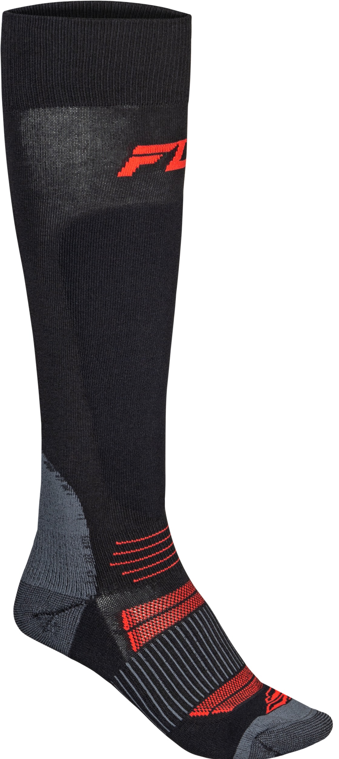 Fly Racing Snow Midweight Wool Socks Black SM/MD - Midweight wool socks for snow use - Click Image to Close