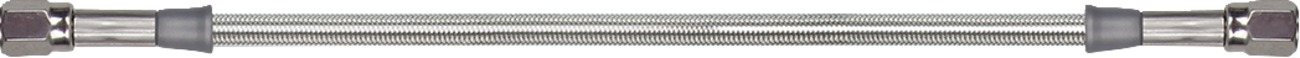 Goodridge 18in Universal Stainless Brake Line Clear/Silver - 18in universal brake line, clear-coated, silver - Click Image to Close