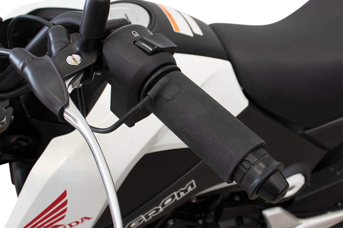 Koso X-Claws Heated Clamp-On Sleeve USB Black Grips - Click Image to Close
