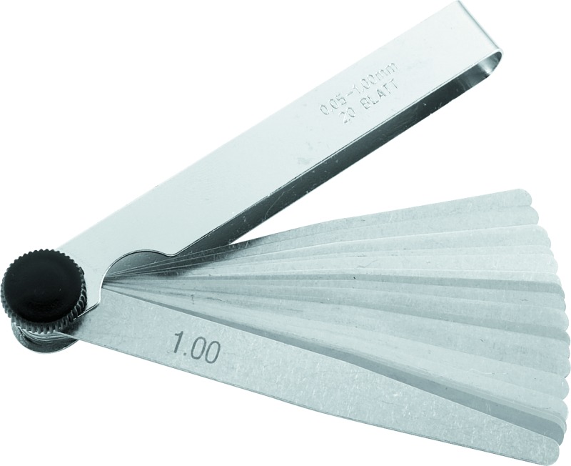 BikeMaster 20-Blade Metric Feeler Gauge Set Pack of 3 - 20-blade metric feeler gauge set, pack of 3 - Click Image to Close