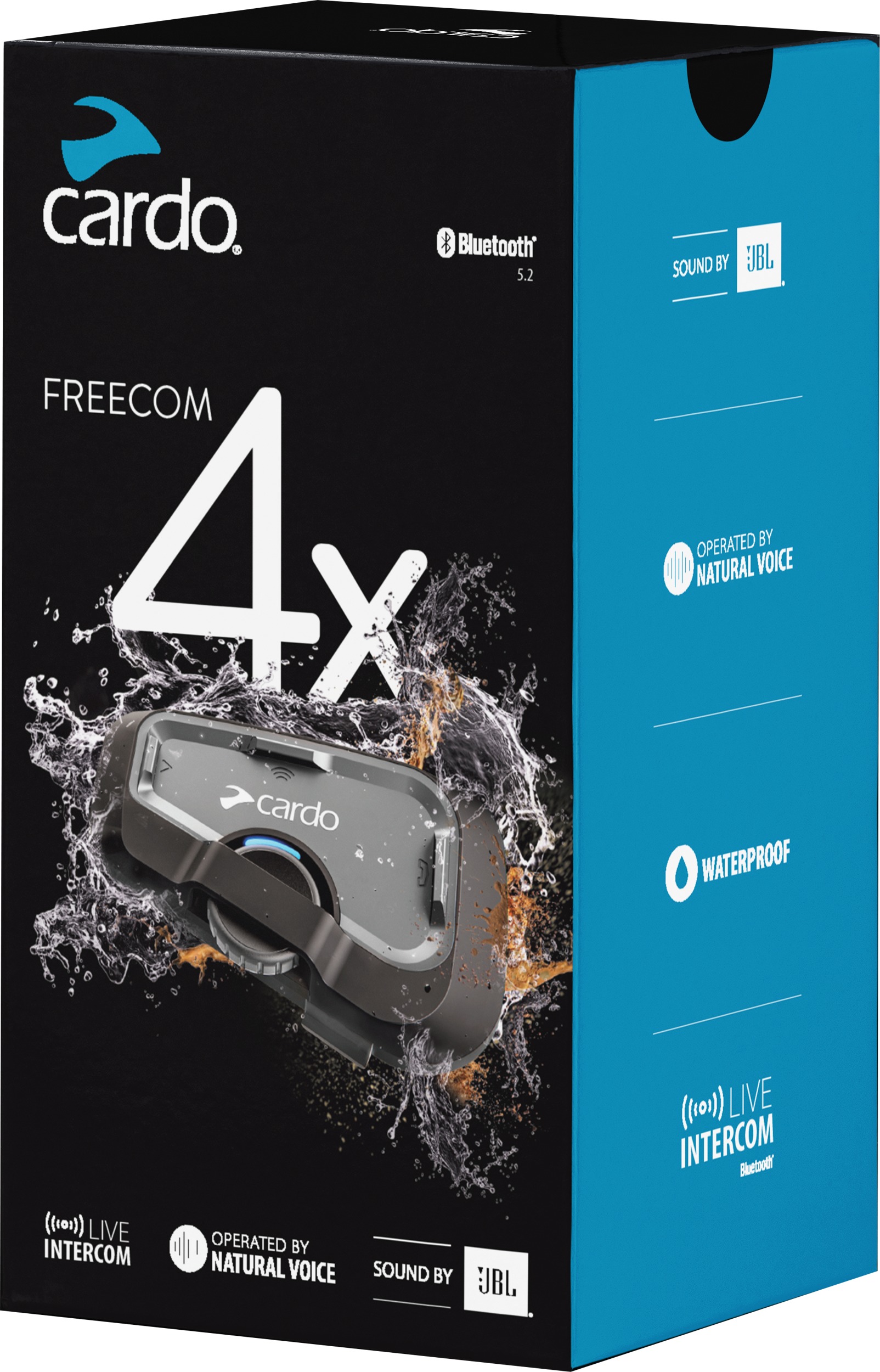 Cardo Freecom 4X Bluetooth Headset Single - Bluetooth headset for rider communication - Click Image to Close