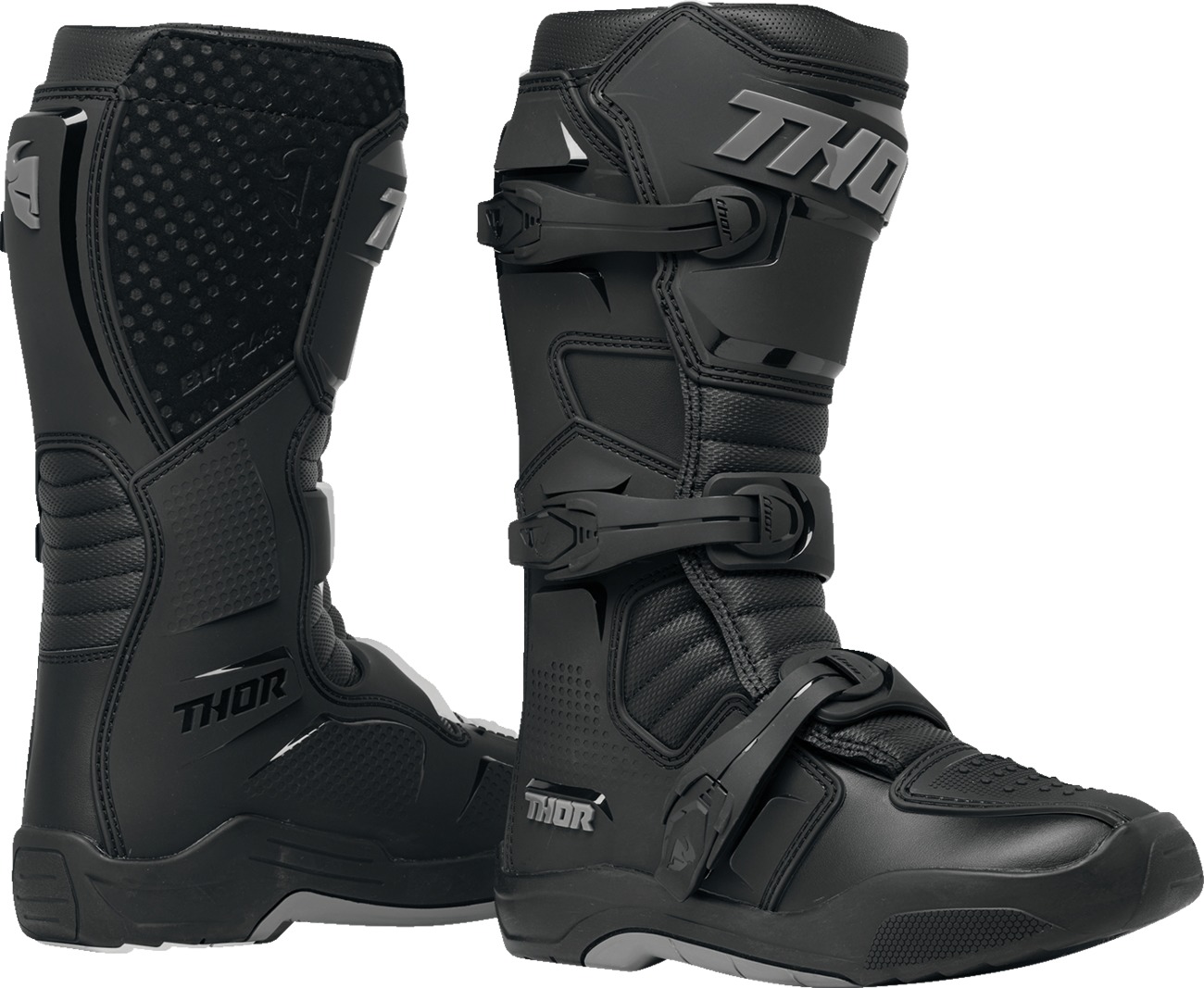 Thor Women's Blitz XR Boots Black/Gray Size 5 - Women's off-road boots in Black/Gray, Size 5 - Click Image to Close