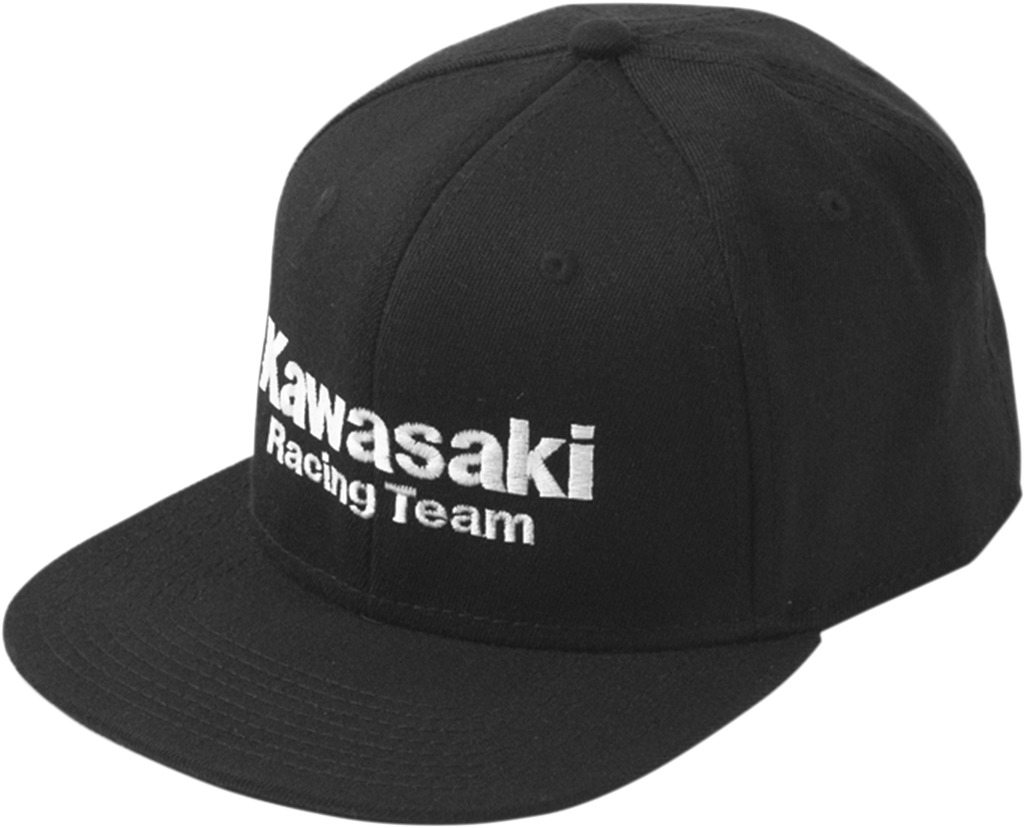 Men's Kawasaki Team Hat Black S/M by Factory Effex - Click Image to Close
