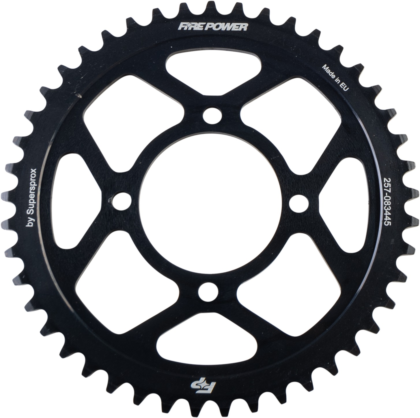 Fire Power Rear Steel Sprocket 45 Tooth Black - Steel 45T rear sprocket, black finish - Click Image to Close