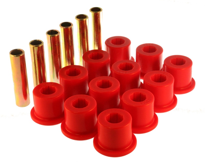 Energy Suspension Leaf Spring Bushing Set Red 3.2106R Fits GM 2 & 4X4 - Click Image to Close