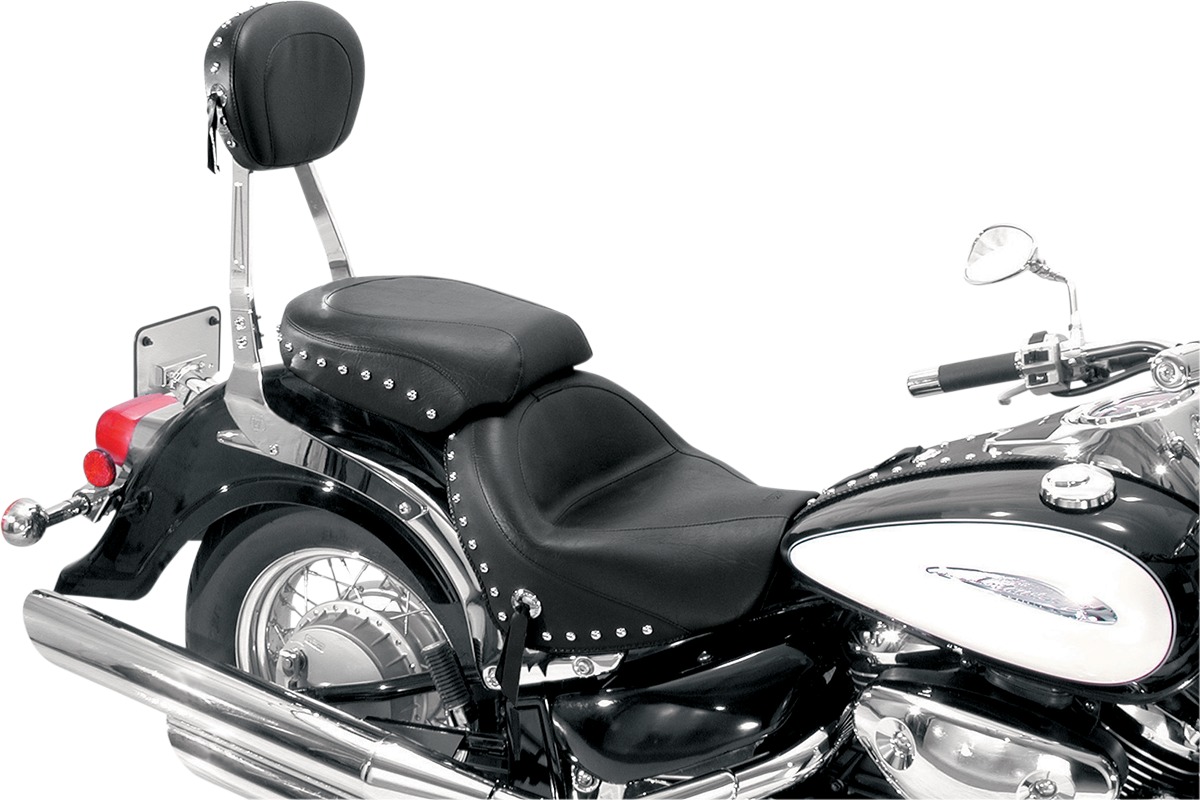 Mustang Stud Touring 2Pc Seat Black Fits Suzuki C50/T 2005-2008 - Click Image to Close