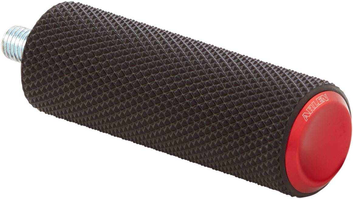 Arlen Ness Knurled Rubber Shift Pegs Red - Click Image to Close