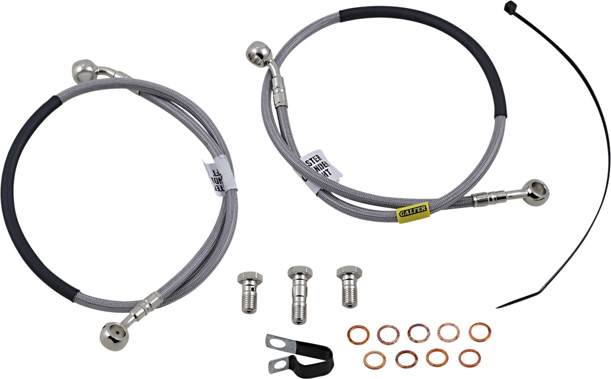 Stainless Steel Front 2-Lines Brake Line Kit - For 06-16 Yamaha YZF-R6 - Click Image to Close