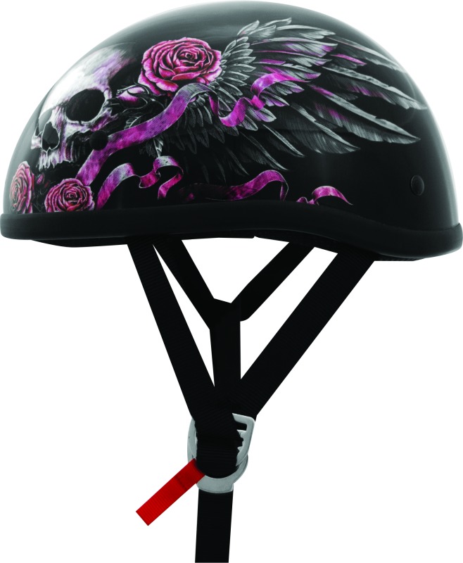 Skid Lid Wild One Helmet Medium Black - Low profile motorcycle helmet, size Medium, Black - Click Image to Close