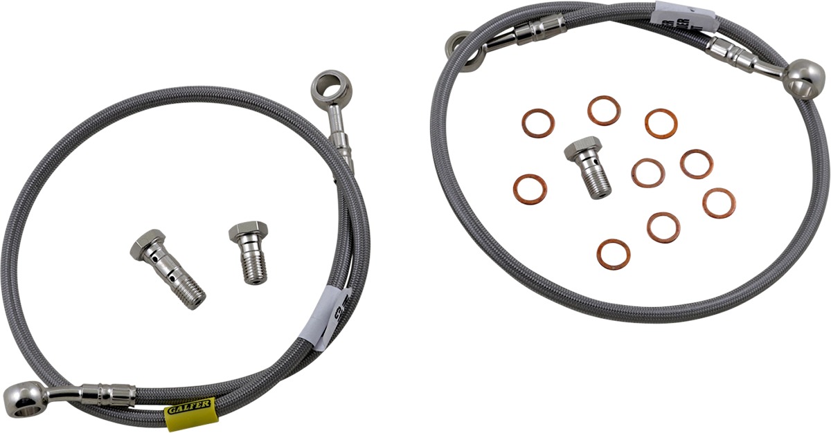 Stainless Steel Front Brake Line Kit - 2 Lines - For 98-03 Suzuki TL1000R - Click Image to Close