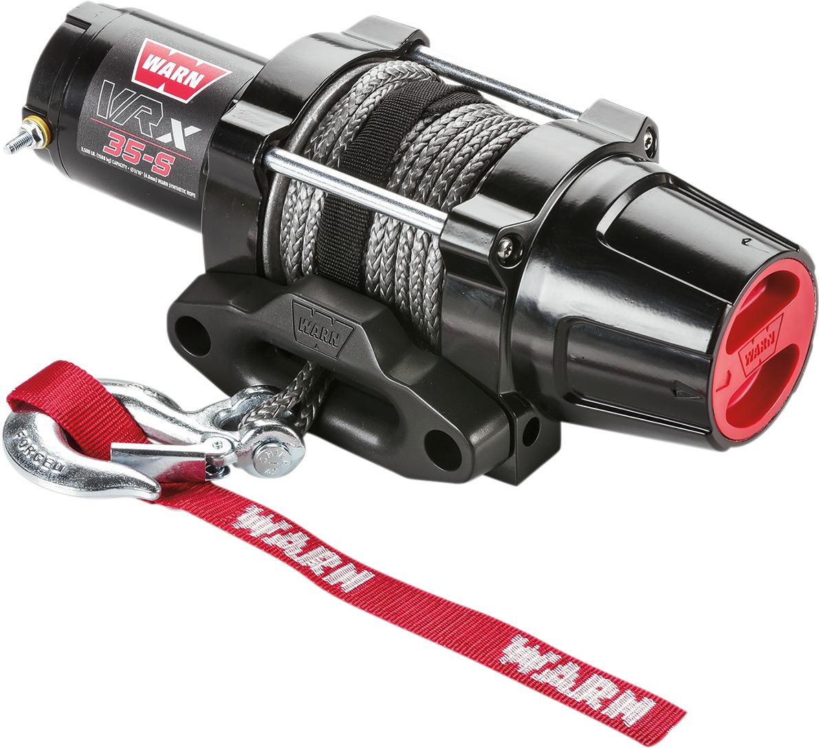 VRX 3500-S Winch with Synthetic Rope - Black by Warn - Click Image to Close