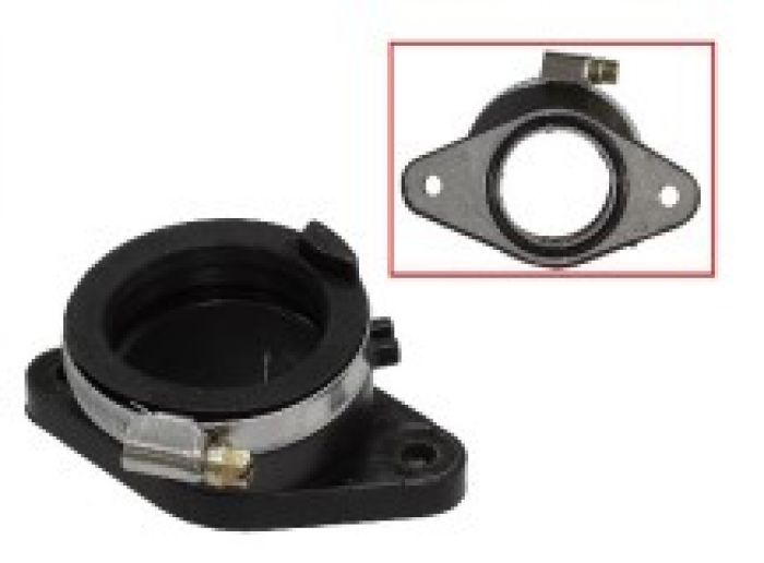 Bronco Carburetor Manifold Flange Aluminum AT-07440 - Carburetor manifold flange, 1051/1052 aluminum - Click Image to Close