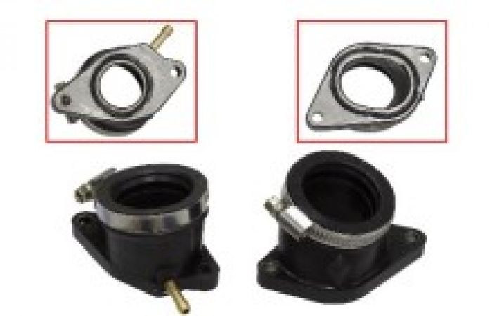 Bronco Carburetor Manifold Flange Aluminum Pair - Replacement aluminum carb flange pair - Click Image to Close