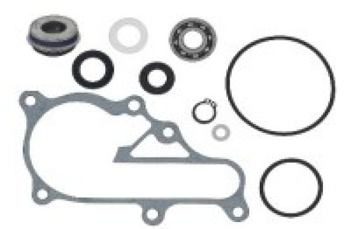 Bronco Water Pump Repair Kit AT-10049 - Complete water pump rebuild kit with shaft and bearings - Click Image to Close