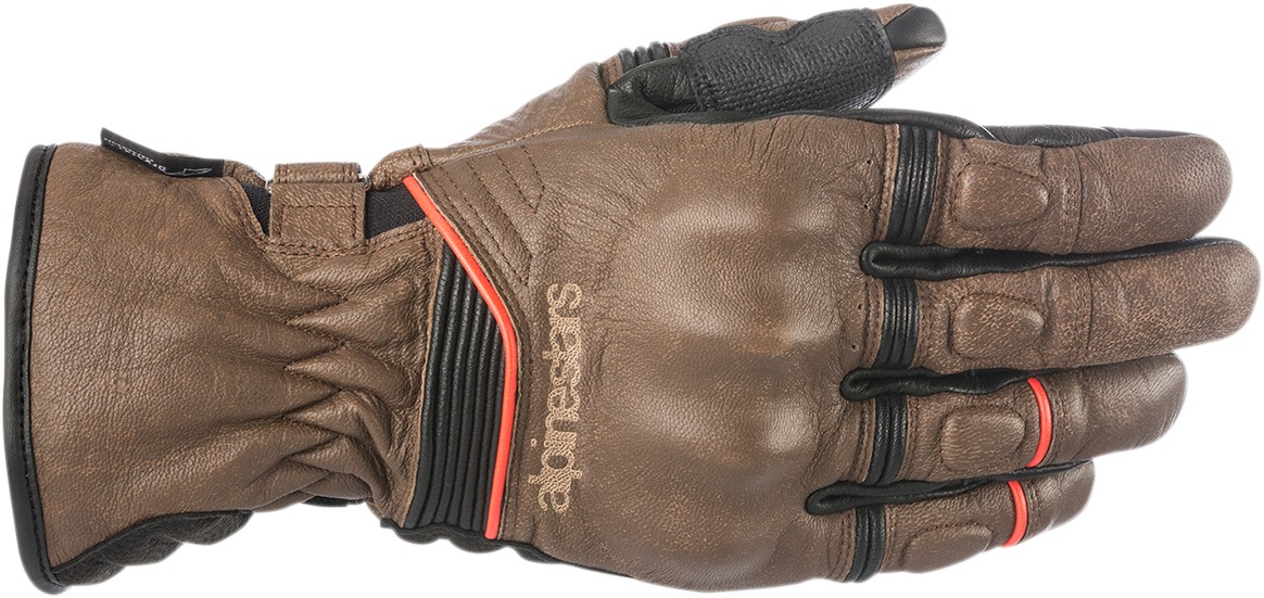 Cafe Divine Leather Street Riding Gloves Brown/Black 3X-Large - Click Image to Close