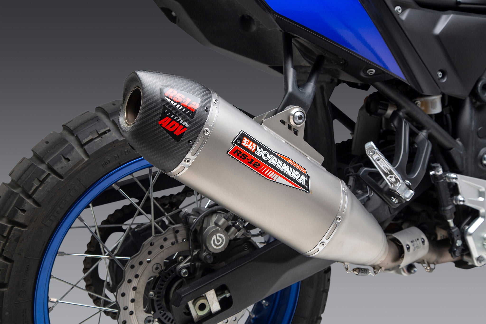 RS-12ADV Full Exhaust - SS/CF Works - For 21+ Yamaha Tenere 700 - Click Image to Close