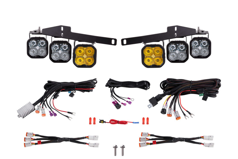 Diode Dynamics SS3 LED Fog Light Kit - Yellow Pro Fits 17-20 Ford Raptor - Click Image to Close