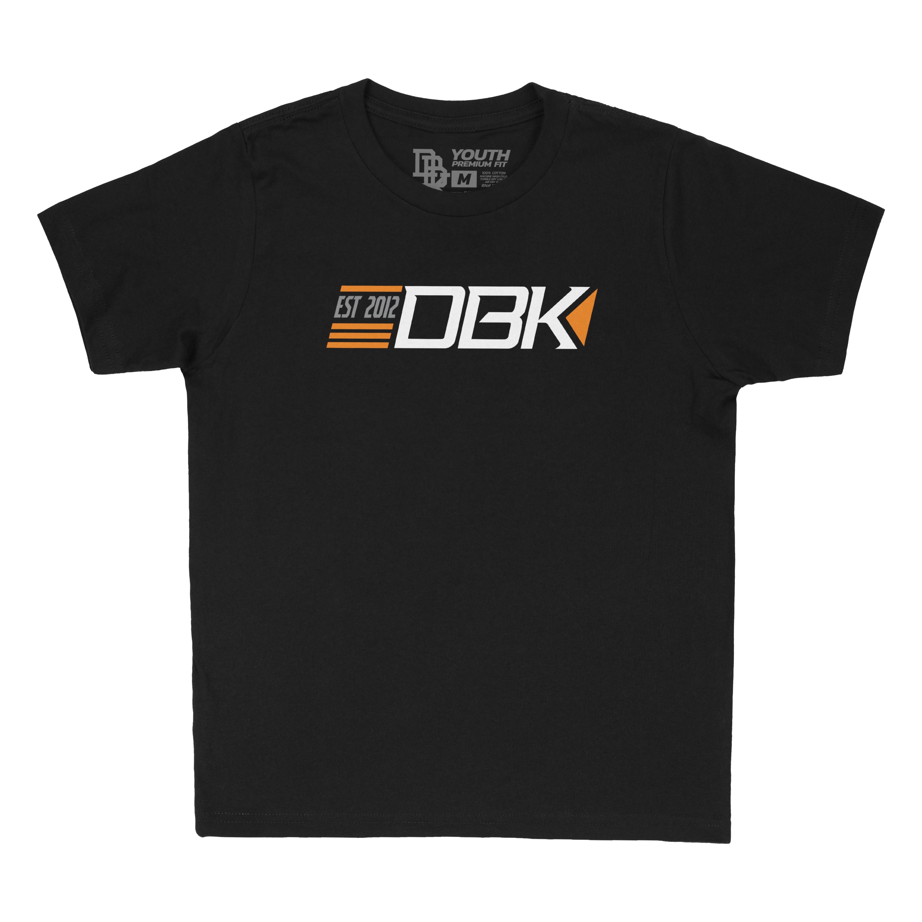 DBK We Race Youth Tee Black YX - Short sleeve youth tee in black, size YX - Click Image to Close