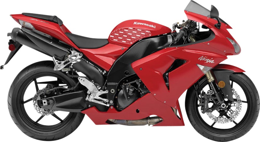 Stompgrip Tank Protector Kit Black - Fits ZX10R 2004-2007 - Click Image to Close