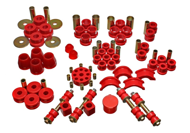 Energy Suspension Red Hyper-Flex Master Bushing Set Fits 74-78 Nissan 260Z/280Z - Click Image to Close