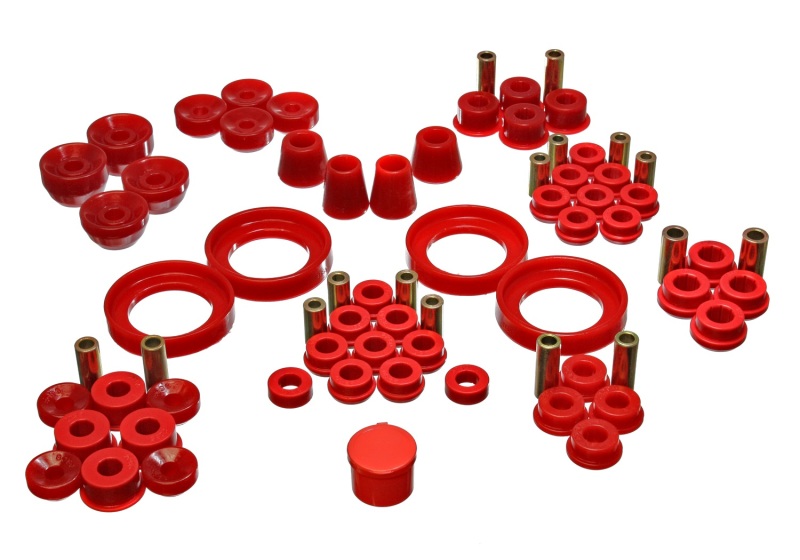 Energy Suspension Red Hyper-Flex Master Bushing Set Fits 92-96 Honda Prelude - Click Image to Close