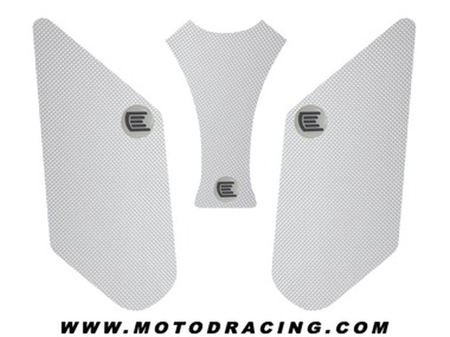 Eazi-Grip Universal Large Oval Tank Grips Micro-Grip Clear - Universal large clear tank grips for all bikes - Click Image to Close