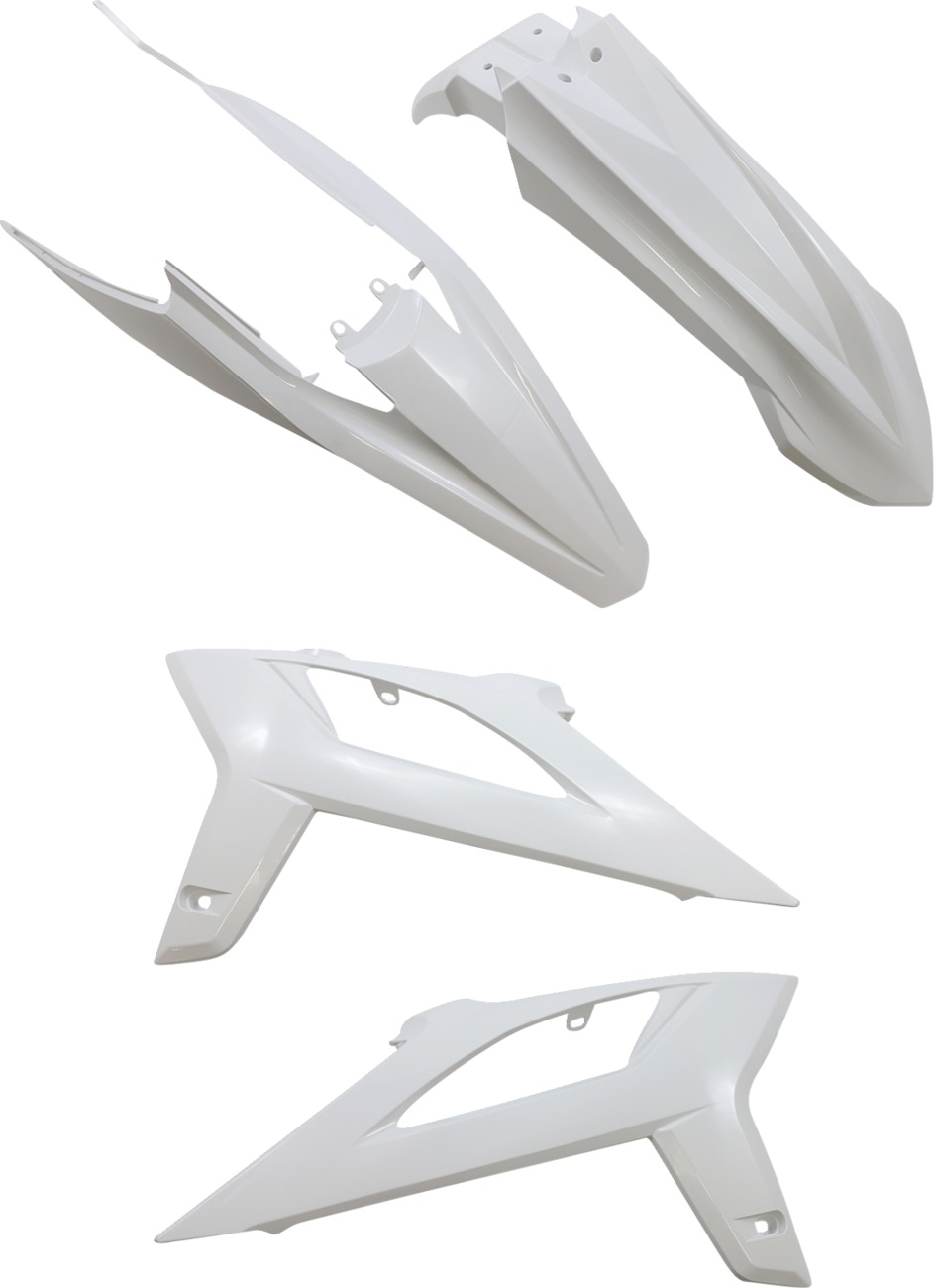 Acerbis Standard Body Plastic Kit White For Beta RR/RR Race Edition - Replacement plastic kit For Beta RR & RR Race Edition - Click Image to Close