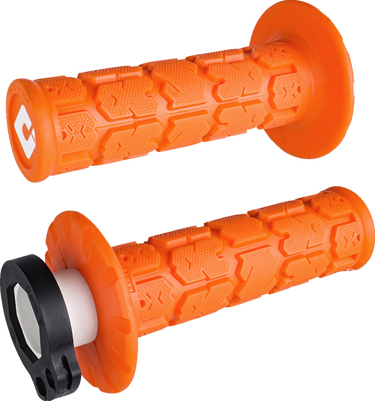 ODI V2 Rogue Lock-On Grips Orange 7/8" Bars Pair - Lock-On grips, orange, fits many MX models - Click Image to Close