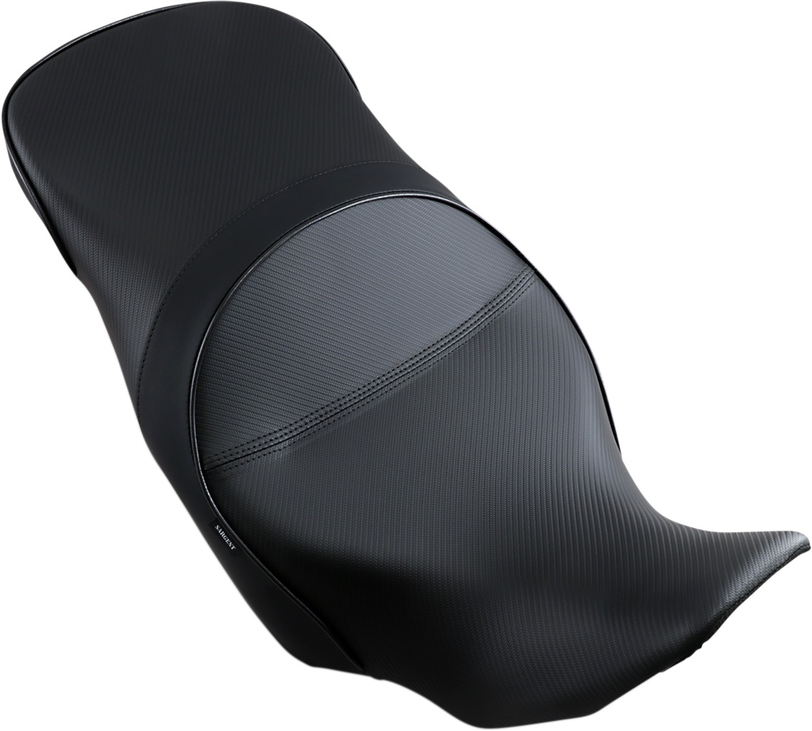 Sargent World Sport Performance Low Solo Seat Black CarbonFX Vinyl Fits VStrom - Click Image to Close